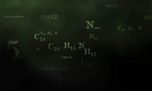 15. Dizinin introsunda gözüken C10H15N formülü, metamfetaminin ta kendisi. 149.24 de molekül ağırlığı.