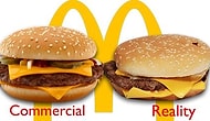 Gerçek hayatta ve reklamlarda McDonald's hamburgerleri !