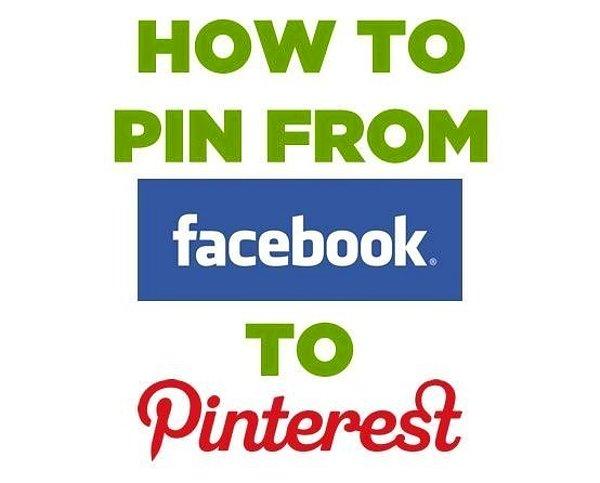 10. Pintrest püf noktaları: Kolaylıkla facebook'tan fotoğraf pin'leyebilirsiniz.