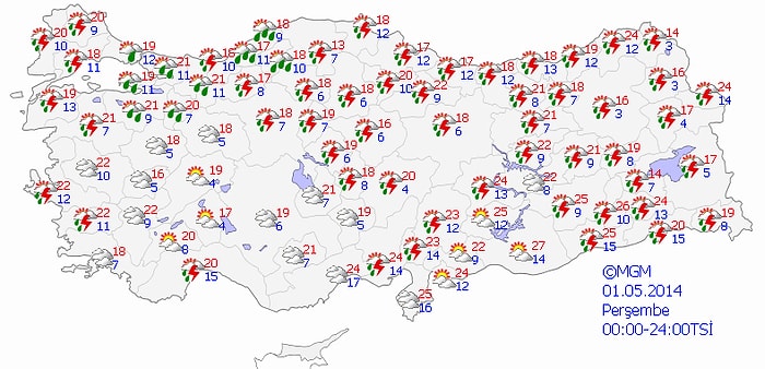 Bartın ve Karabük Çevrelerinde Kuvvetli Yağışa Dikkat!