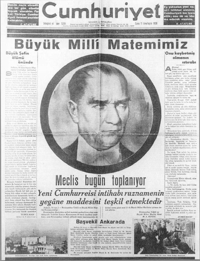 11 Kasım 1938 Günü Hangi Gazeteler Hangi Manşetle Çıktı?