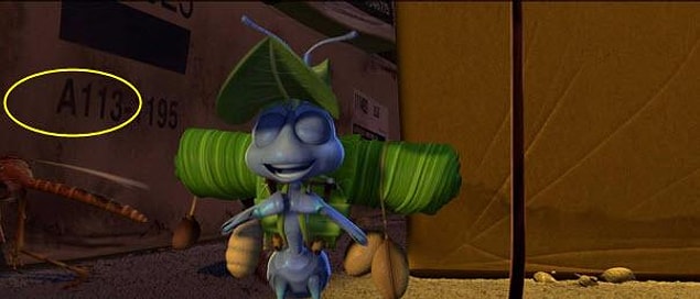 Huffington Post'ta yayınlanan habere göre bugüne dek 14 farklı Pixar yapımı animasyon filmi başta olmak üzere 45 ayrı filmde görülen A 113, aslında California Institute of Arts yani Kaliforniya Sanat Enstitüsü'nde yer alan sınıfın kapı numarası...