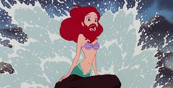 8. Küçük denizkızı Ariel ve sularla oynaşan sakalları