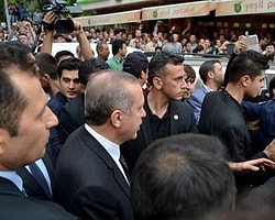 Erdoğan, Soma'da Markete Sığındı