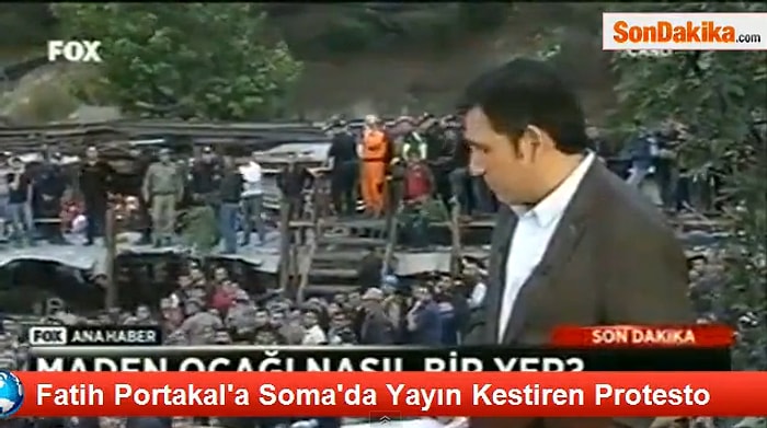 Fatih Portakal'a Soma'da Yayın Kestiren Protesto