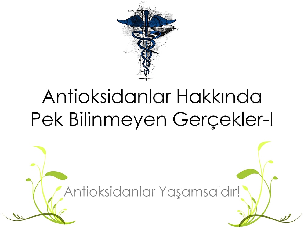 Antioksidanlar Hakkında Pek Bilinmeyen Gerçekler-I