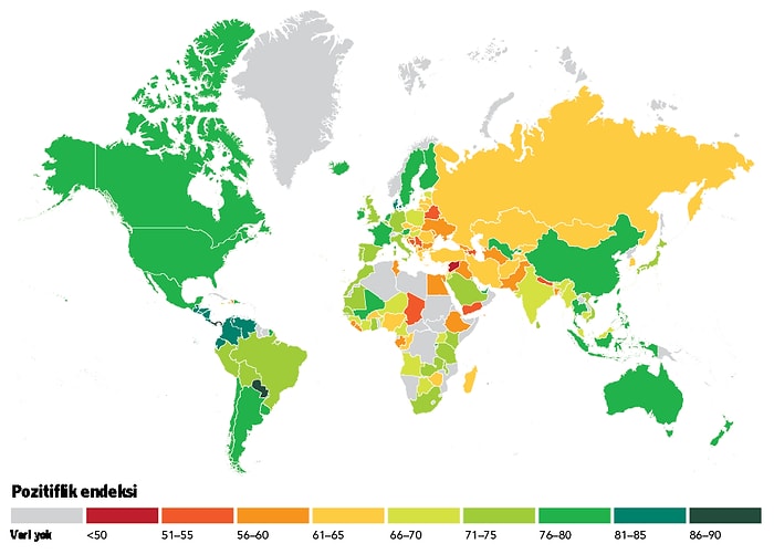 Dünyanın Pozitif Düşünce Haritası Çıktı