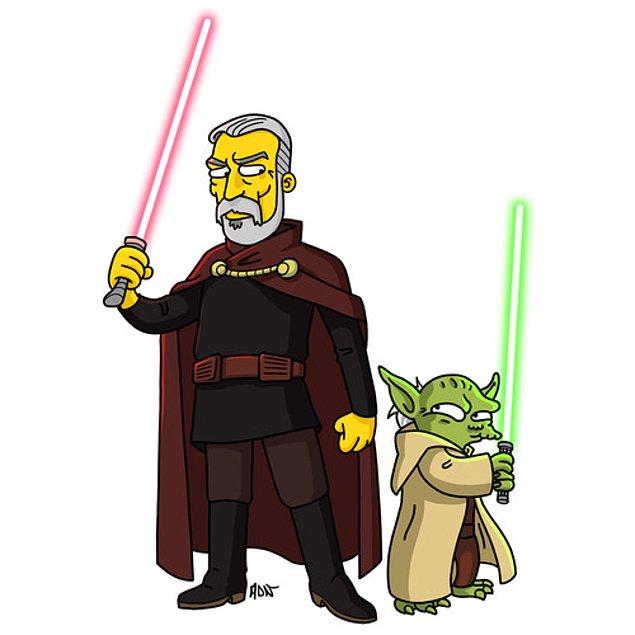 16. Star Wars'tan Count Dooku ve Yoda
