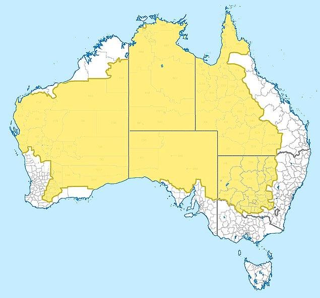 14- Avustralya Halkı'nın %2'sinin Yaşadığı Yeri Gösteren Harita