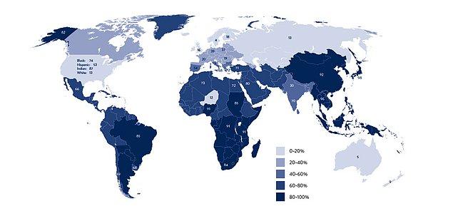 26- Dünya Laktoz Sevmeyenlerin Haritası