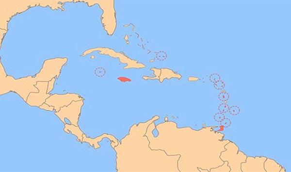 Karayipin yanlış  kıtada bilinmesi