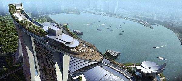 1. Marina Bay Sands Oteli Gökyüzü parkı