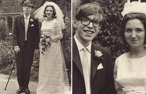 39. Stephen Hawking eşi Jane Wilde ile beraber.