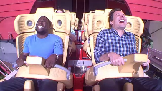 Kevin Hart ve Jimmy Fallon'ın Roller Coaster ile İmtihanı
