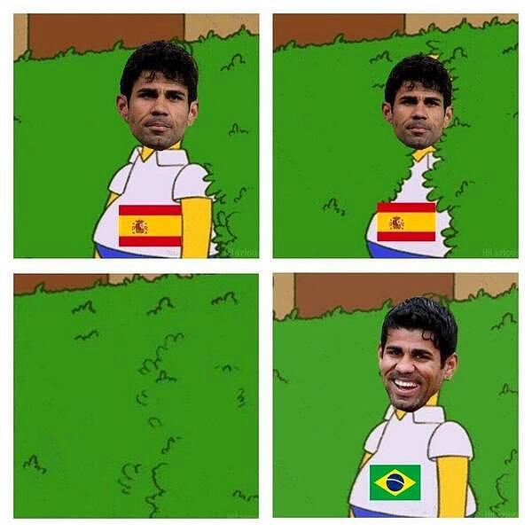 1. Diego Costa Brezilya yerine İspanya'yı seçtiği için bin pişman.