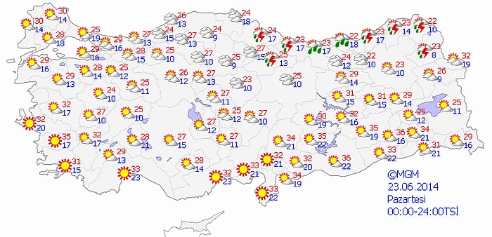 Giresun, Trabzon ve Rize Çevrelerinde Kuvvetli Yağışa Dikkat!