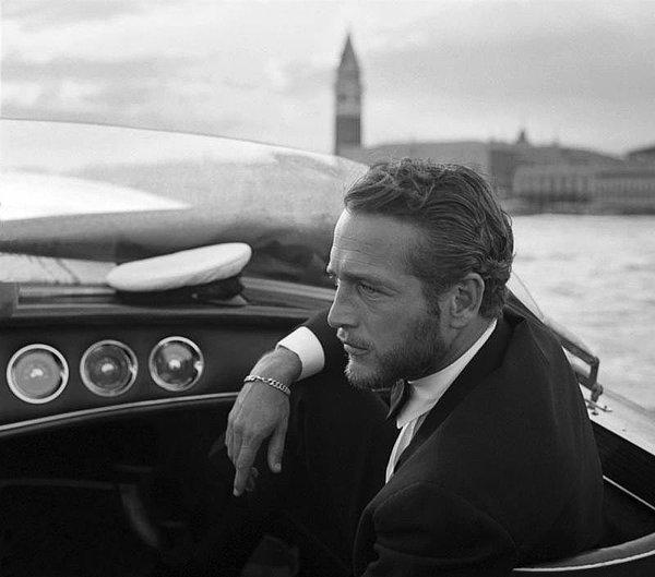 4. Tekne ile Venedik film festivali'ne giden Paul Newman, 1963