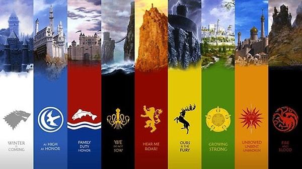 7. Bir "Game Of Thrones" ailesi seç!