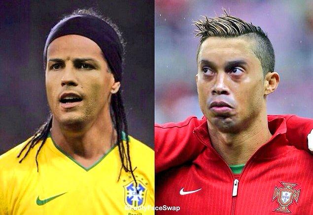 8. Ronaldinho ve Cristiano Ronaldo