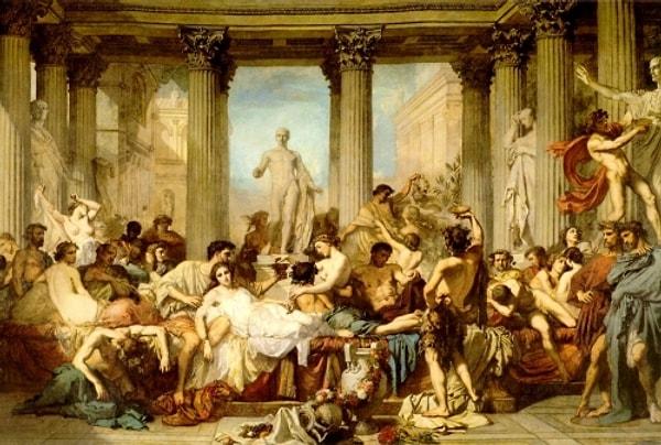 1. Zengin Romalılar saatler süren büyük ziyafetler verirlerdi, öyle ki yemek yemeye devam edebilmek için yediklerini ara ara kusarlardı