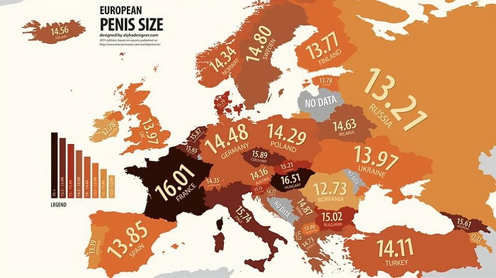 Dünya Penis Uzunluğu Haritası Yayınlandı