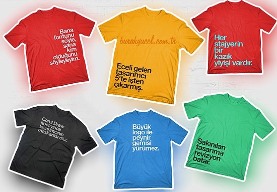 Tasarımcılar İçin Eğlenceli Tişört Serisi