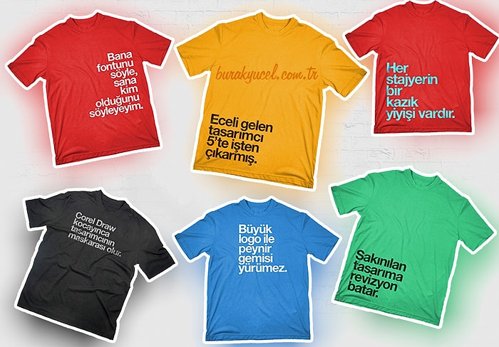 Tasarımcılar İçin Eğlenceli Tişört Serisi