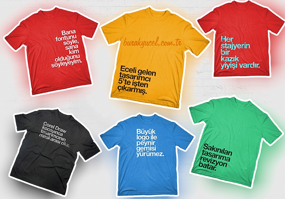 Tasarımcılar İçin Eğlenceli Tişört Serisi