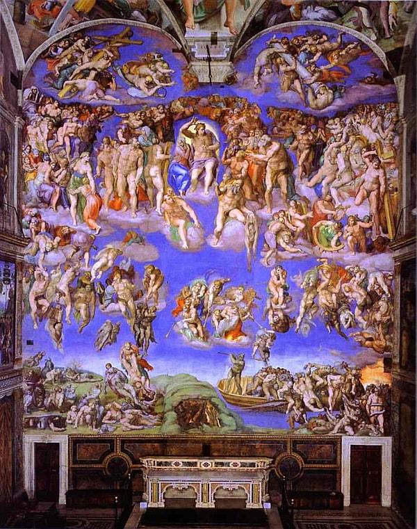 2. Il Giudizio Universale (Kıyamet Günü)  - Michelangelo (1541)
