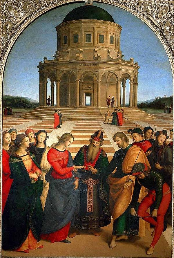 15. Sposalizio della Vergine (Meryem'in Evliliği) - Raffaello Sanzio (1504)
