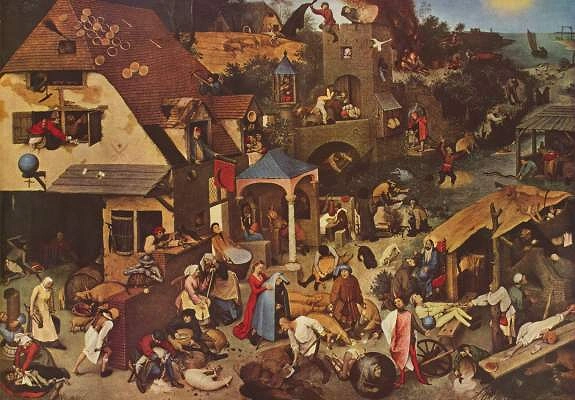 Bruegel - Dutch Proverbs (1559) - Gemaldegalerie, Berlin