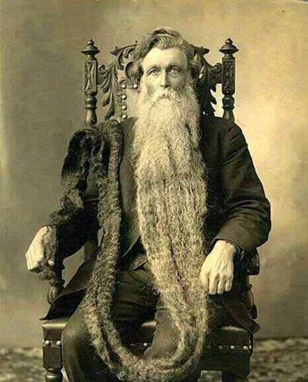 4. Sakalına basıp boynunu kırarak ölen dünyanın en uzun sakalına sahip adam, 1867
