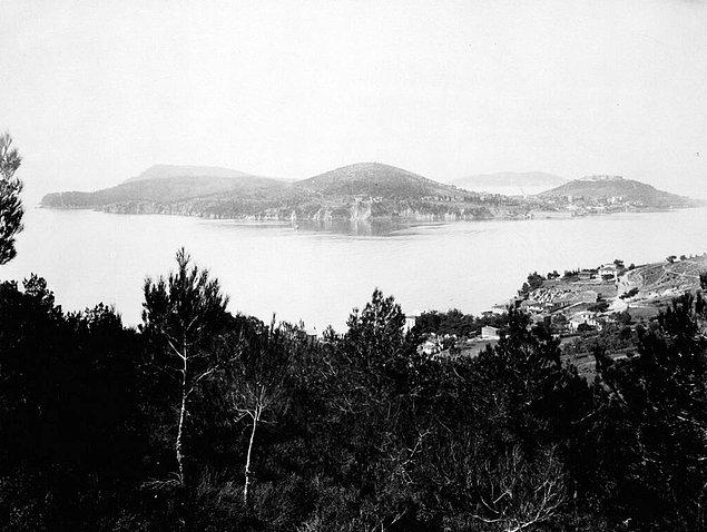 15. Osmanlı Döneminden Adalar manzarası, fotoğraf 1880 - 1893 yılları arasında çekilmiş