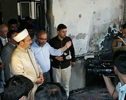 Yakılan Camiyi Ziyaret Eden Mehmet Görmez Sert Konuştu