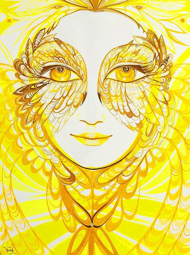 1. "Owl" 0.76 x 0.55 Ecolin Gold