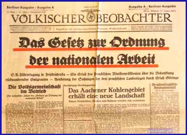 20. Alman Volkischer Beobachter Gazetesi
