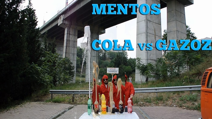 Mentos Savaşları Cola Gazoz'a Karşı! ( Super Slow Motion )