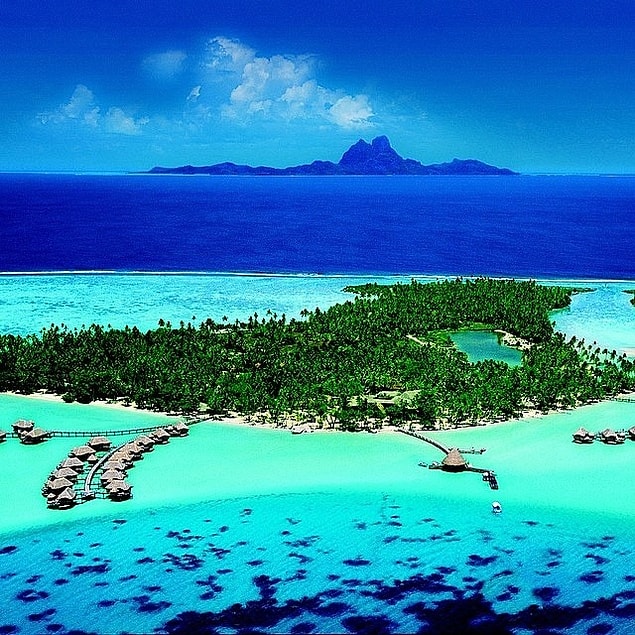 4. Bora Bora, Leeward Adaları, Güney Pasifik Fransız Polinezyası
