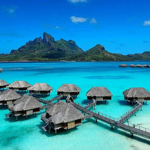 5. Bora Bora, Leeward Adaları, Güney Pasifik Fransız Polinezyası