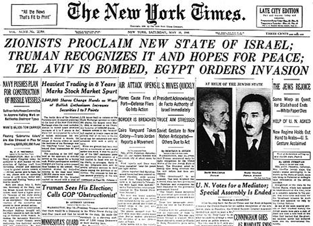 7. İsrail Devletinin Kuruluşu, El Nakba ve Arap İsrail Savaşı
