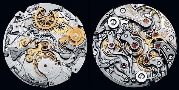 6. Dünyanın en iyi saat üreticilerinden birisi olan ''Patek Philippe'' marka saatlerin mucizevi mekanizması.