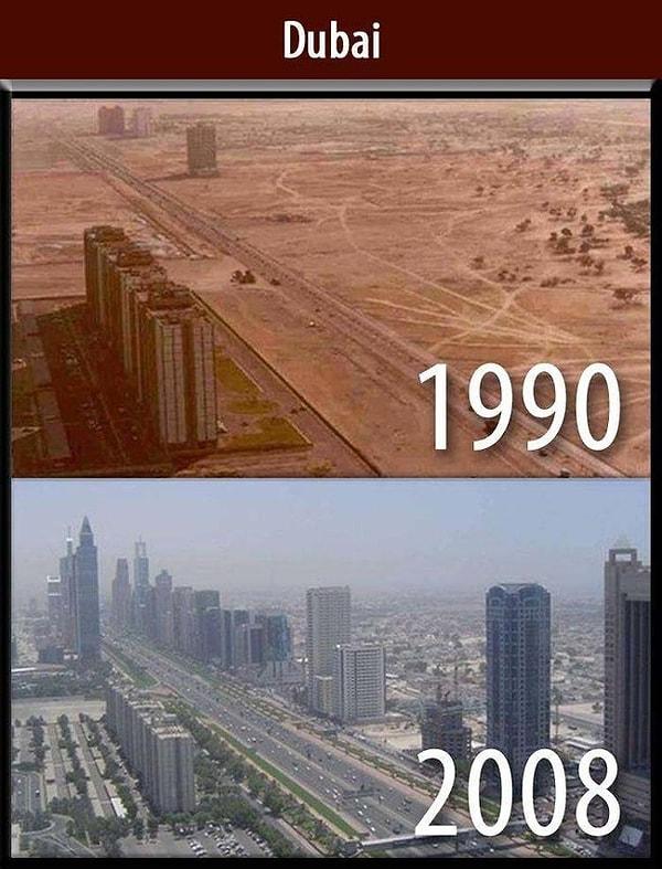 21. Dubai'nin 18 yıl içerisindeki değişimi.