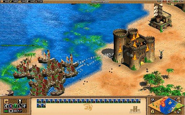 5. Köy yanarken balık kovalayan Age Of Empires köylüleri