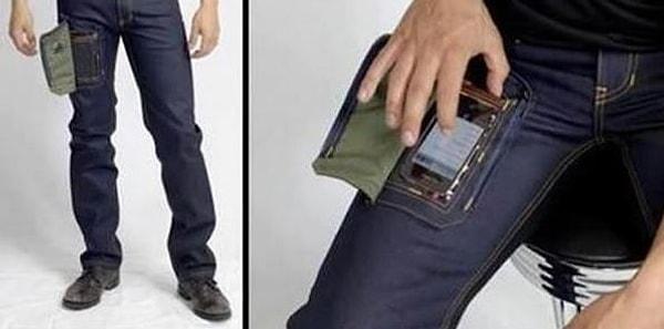 19. Pantolonlar için tasarlanmış bi telefon cebi