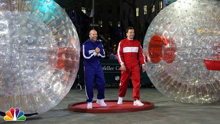 Jimmy Fallon ve Jason Statham'ın Balon Yarışı