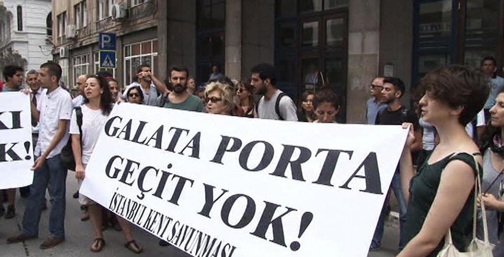 Karaköy'de Galataport Protestosu