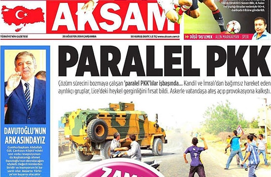 Akşam: 'Heykel Olayının Arkasında Paralel PKK Var'