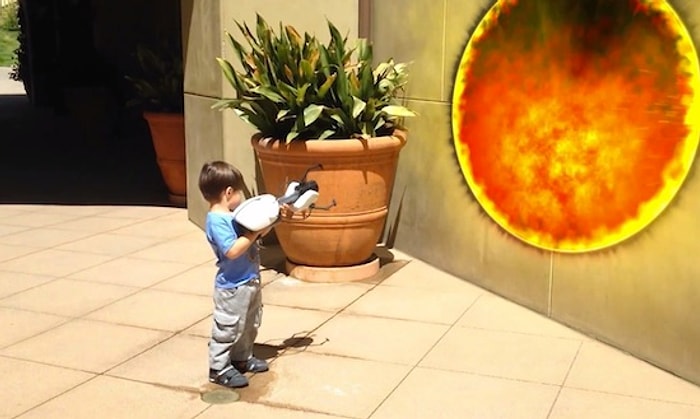 Çocuğunu Efektlerle Aksiyon Filmi Yıldızı Yapan Babanın İnanılmaz Videosu