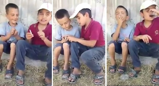 Sigara İçerken Çekildiğin Farkına Varan Çocuklar - Sülo Tut Çekiyo Lan
