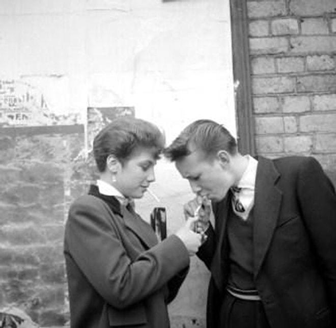 1950 İngiltere'sinin Erkek Fatmaları; "Teddy Girls"